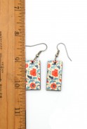 Chinese Red Wallpaper Earrings